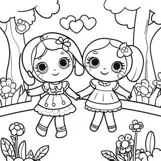 Pagina Para Colorear De Munecas Lalaloopsy En Un Jardin Magico 19419-16226