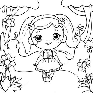 Pagina Para Colorear De Munecas Lalaloopsy En Un Jardin Magico 19419-16227