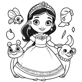 Pagina Para Colorear De Elena De Avalor Con Criaturas Magicas 1942-1599