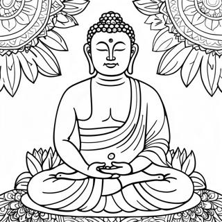 Pagina Para Colorear De Buda Meditando 19509-18257