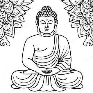 Pagina Para Colorear De Buda Meditando 19509-18260