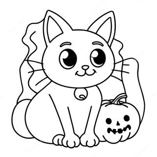 Pagina Para Colorear De Gato Negro De Halloween 19518-18262