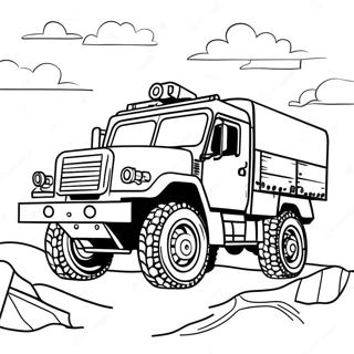 Pagina Para Colorear De Camion Militar En Accion 19559-18300