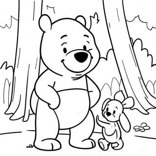 Pagina Para Colorear De Winnie The Pooh Aventurero En El Bosque De Los Cien Acres 19609-18337