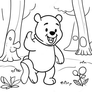 Pagina Para Colorear De Winnie The Pooh Aventurero En El Bosque De Los Cien Acres 19609-18338