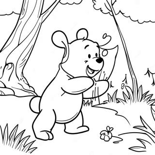 Pagina Para Colorear De Winnie The Pooh Aventurero En El Bosque De Los Cien Acres 19609-18340