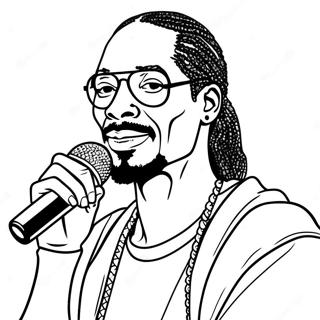 Pagina Para Colorear De Snoop Dogg Con Microfono 19629-18353