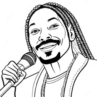 Pagina Para Colorear De Snoop Dogg Con Microfono 19629-18355