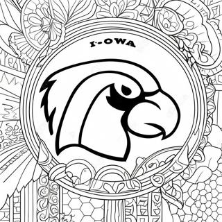 Pagina Para Colorear Del Logo De Iowa Hawkeyes 19708-18415