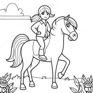 Pagina Para Colorear De Una Nina Con Caballo 19718-18424