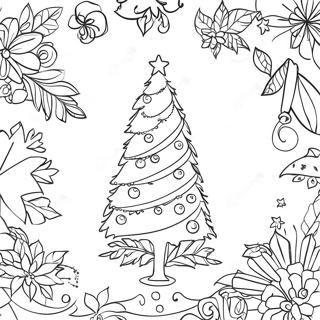 Pagina Para Colorear De Un Arbol De Navidad Preppy 19738-18438