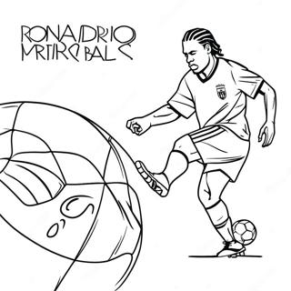 Pagina Para Colorear De Ronaldinho Driblando Un Balon De Futbol 19769-18465