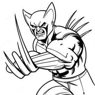 Pagina Para Colorear De Wolverine En Accion 19809-18500