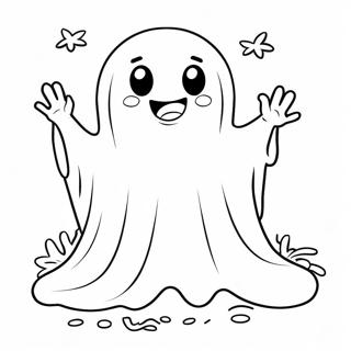 Pagina Para Colorear De Un Lindo Fantasma Boo 19839-18524