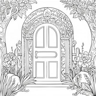 Pagina Para Colorear De Puerta De Jardin Intrincada 19849-18530