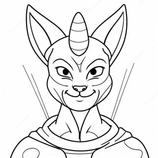 Beerus Páginas Para Colorear