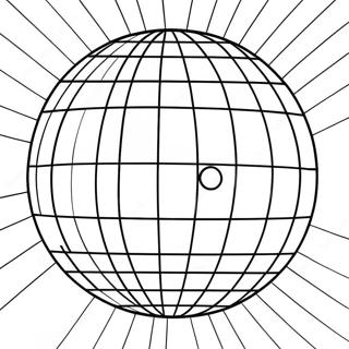 Pagina Para Colorear De Una Bola De Discoteca Brillante En Un Club Nocturno 19959-18617