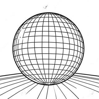 Pagina Para Colorear De Una Bola De Discoteca Brillante En Un Club Nocturno 19959-18618