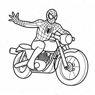 Pagina Para Colorear De Spiderman En Motocicleta 19978-18630