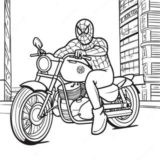 Pagina Para Colorear De Spiderman En Motocicleta 19978-18632