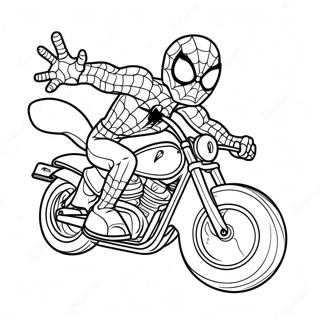 Pagina Para Colorear De Spiderman Montando Una Motocicleta Genial 19979-18635