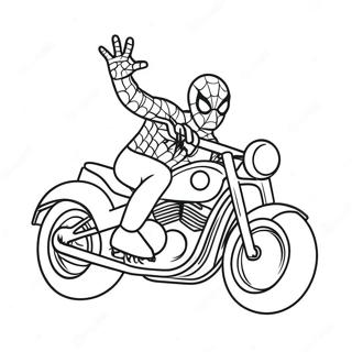 Pagina Para Colorear De Spiderman Montando Una Motocicleta Genial 19979-18636