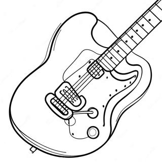 Pagina Para Colorear De Banda De Rock Con Guitarra Electrica 20182-18770