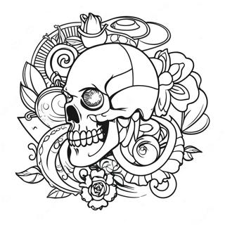 Pagina Para Colorear De Disenos De Tatuajes Gangsta Geniales 2022-1662