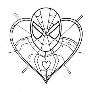 Pagina Para Colorear Del Corazon De San Valentin De Spiderman 20361-18912