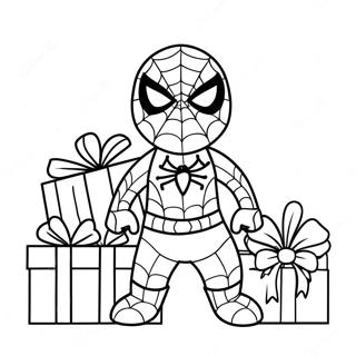 Pagina Para Colorear De Spiderman Con Regalos De San Valentin 20362-18915