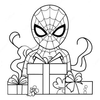 Pagina Para Colorear De Spiderman Con Regalos De San Valentin 20362-18916