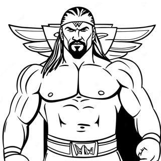 Pagina Para Colorear Personalizada De Superestrella De Wwe 20392-18937