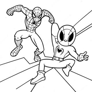 Pagina Para Colorear De La Colaboracion Entre Spiderman Y Sonic 20422-18963