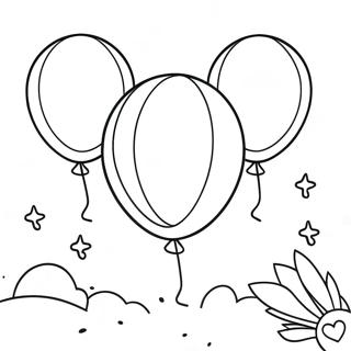 Pagina Para Colorear De Globos De Cumpleanos Coloridos 20472-19003