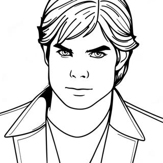 Pagina Para Colorear De Damon Salvatore En Accion 20522-19043