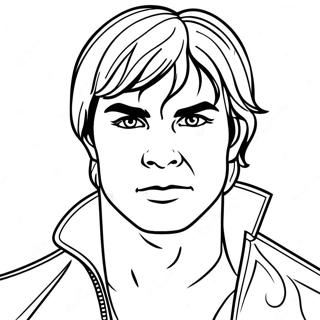 Pagina Para Colorear De Damon Salvatore En Accion 20522-19044