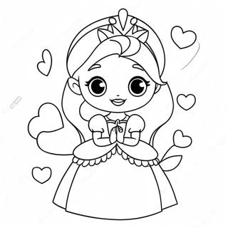 Pagina Para Colorear De San Valentin De Princesas Disney Adorables 2052-1687