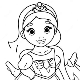 Pagina Para Colorear De San Valentin De Princesas Disney Adorables 2052-1688