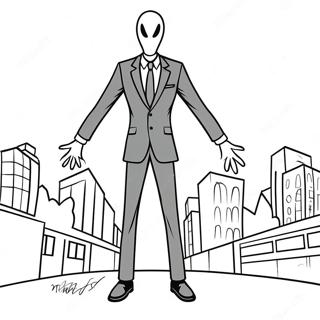 Slenderman Páginas Para Colorear