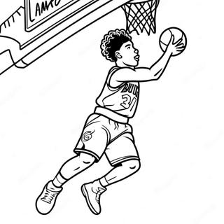 Pagina Para Colorear De Lamelo Ball En Accion De Mate 20592-19097