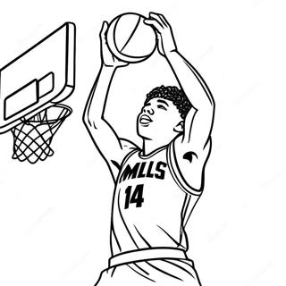 Pagina Para Colorear De Lamelo Ball En Accion De Mate 20592-19098