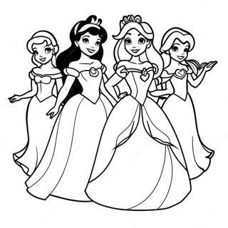 Pagina Para Colorear De Princesas De Disney Elegantes 20622-19121