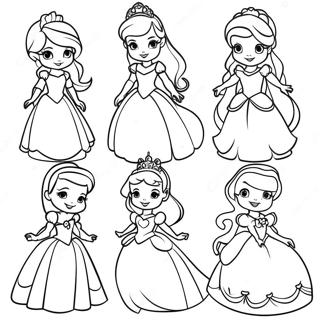 Pagina Para Colorear De Princesas De Disney Elegantes 20622-19122