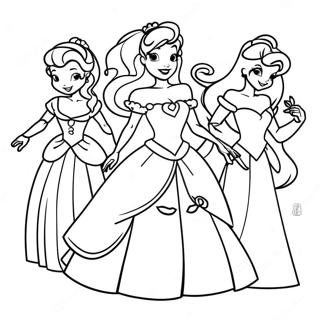 Pagina Para Colorear De Princesas De Disney Elegantes 20622-19123