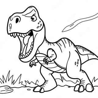 Pagina Para Colorear De Un T Rex Rugiendo 20692-19177