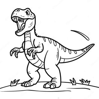 Pagina Para Colorear De Un T Rex Rugiendo 20692-19178