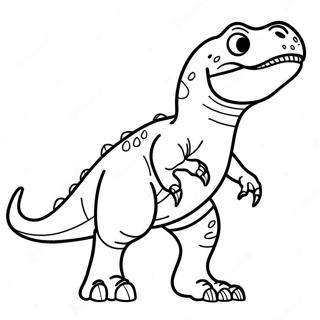 Pagina Para Colorear De Un T Rex Rugiendo 20692-19180