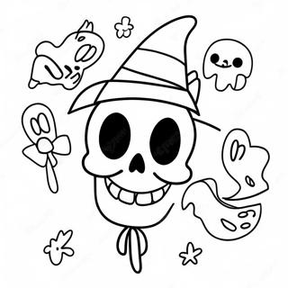 Pagina Para Colorear Del Logo Espeluznante De Spirit Halloween 20722-19202