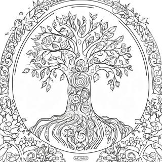 Pagina Para Colorear Hermoso Arbol De La Vida 20923-19355