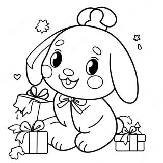 Pagina Para Colorear De Cinnamoroll Navideno 20962-19382